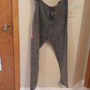 Nicki Minaj High Rise light gray jeans